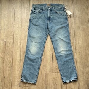 Mother The Bronco Knuckle Down Wash Distressed Blue Jeans Men’s 33 NWT